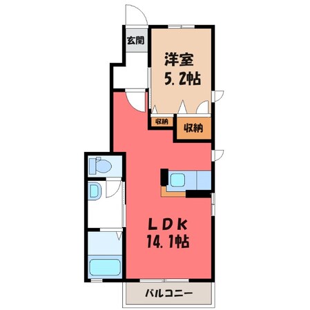 古河駅 バス22分  久能住宅地下車：停歩5分 1階の物件間取画像